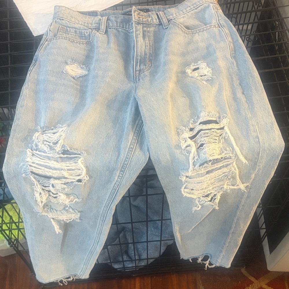 Distressed Light Blue Men's Jeans